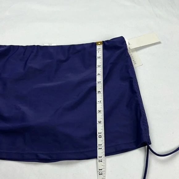 Island Escape New Women’s 12 Ruched Side Tie Skirted Swimsuit Bottom - Picture 7 of 11